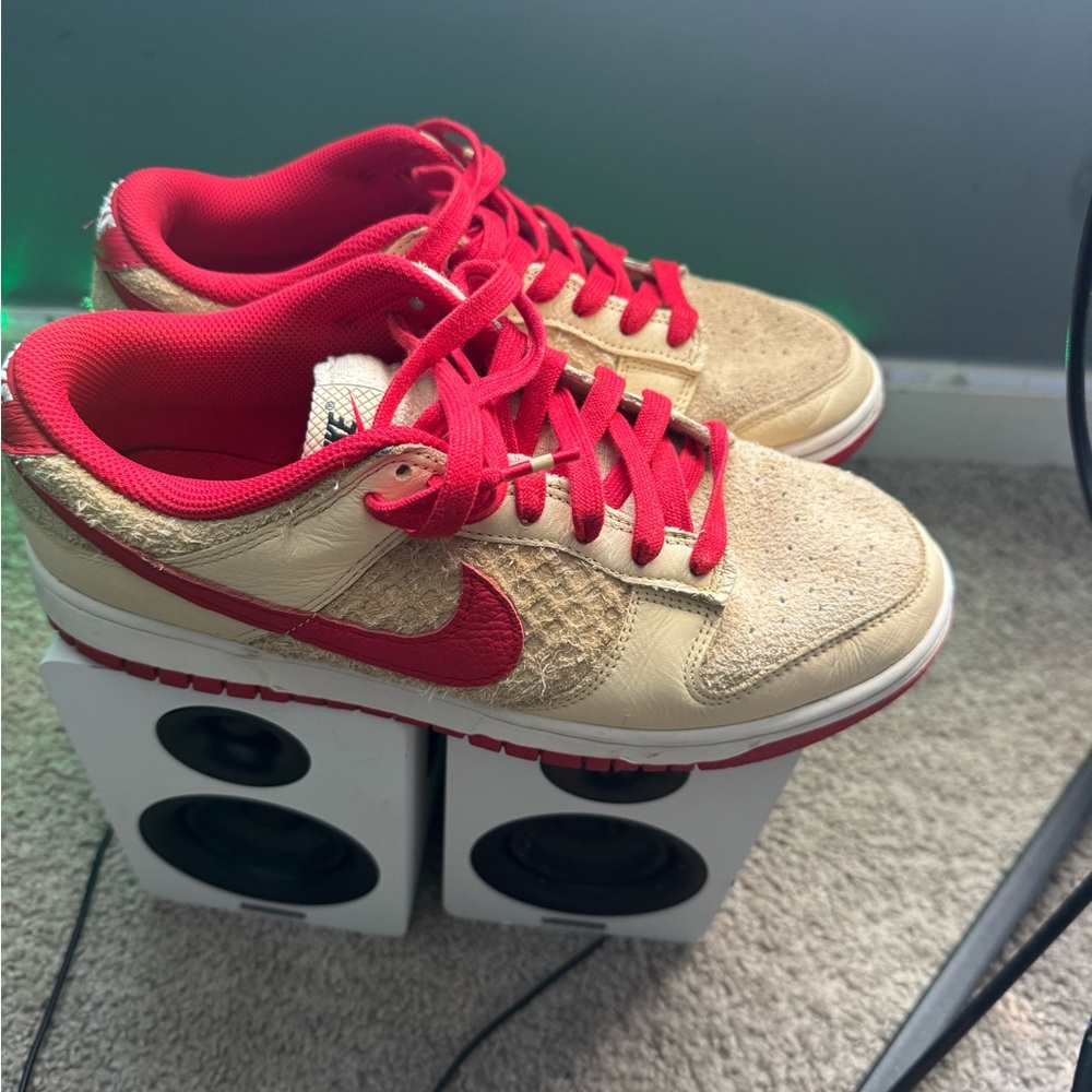 Nike Red and Tan Sneakers